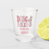 Roze Nashville Disco Bachelorette Custom Bride Shot Glas (Voorkant)