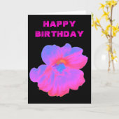 Roze Nasturtium  Wenskaart Kaart (Gele Bloem)