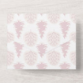 Roze Naturen winterbomen in de openlucht All In One Uitnodiging (Achterkant)