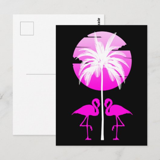 Roze Natuur Flamingo Briefkaart (Voorkant / Achterkant)