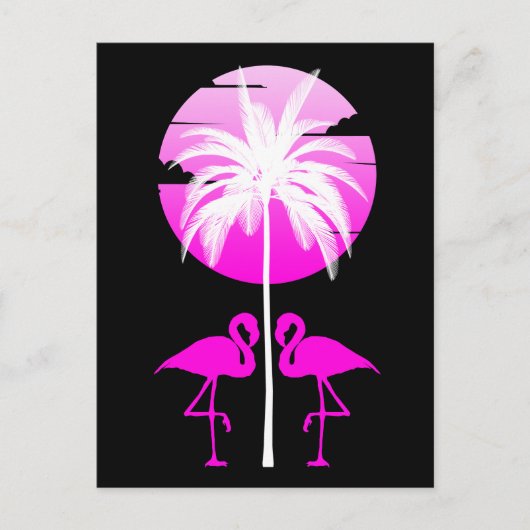 Roze Natuur Flamingo Briefkaart (Voorkant)