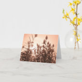 Roze Natuur notecard Kaart (Gele Bloem)