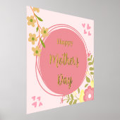 Roze, natuurlijk gelukkige moederdag folie afdrukken (Laagn)