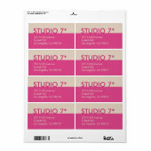 Roze - Natuurlijke reeks Etiket (Full Sheet)