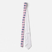Roze Nautical Anchor Chevron Stropdas (Achterkant)