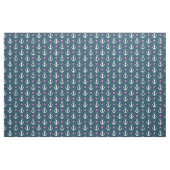 Roze Nautical Anchor Fabric Stof (Yard (91,4 cm))