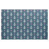 Roze Nautical Anchor Fabric Stof (Fat Quarter)