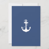 Roze Nautical Rehearsal Dinner Invitations Kaart (Achterkant)
