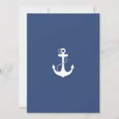 Roze Nautical Wedding Invitations Kaart (Achterkant)
