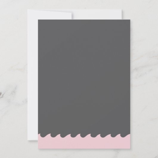 Roze Nautical Whale Baby shower Invitation Kaart (Achterkant)