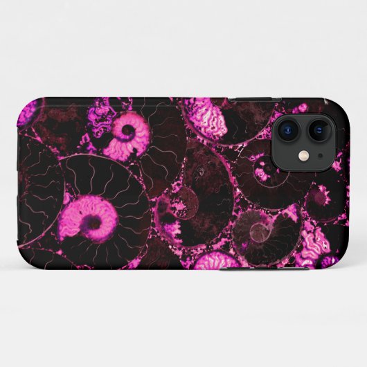 Roze Nautilus fossiel shell patroon Case-Mate iPhone Case (Achterkant (horizontaal))