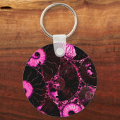 Roze Nautilus fossiel shell patroon Sleutelhanger (Voorkant)