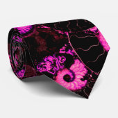 Roze Nautilus fossiel shell patroon Stropdas (Opgerold)