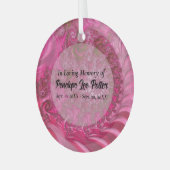 Roze Nautilus Fractal Memorial Keepslag Suncatcher Glas Ornament (Voorkant links)