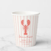 Roze Nautilus Kreeft Bruiloftsfeest Papieren Beker (Achterkant)