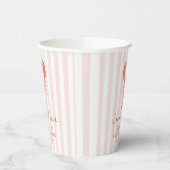 Roze Nautilus Kreeft Bruiloftsfeest Papieren Beker (Links)
