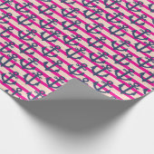 Roze Nautisch Anker Inpakpapier (Hoek)