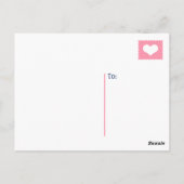 Roze Nautisch Hart Anker Dank u Briefkaart (Achterkant)