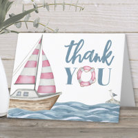 Roze Nautische Baby Shower