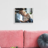 Roze Navy Abstract Bloemen Patroon Rand Foto Canvas Afdruk (Insitu (Woonkamer))