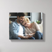 Roze Navy Abstract Bloemen Patroon Rand Foto Canvas Afdruk (Voorkant)