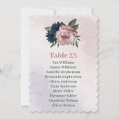 Roze & Navy Bloemen Botanische Zitkaart Kaart (Voorkant)