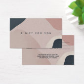 Roze Navy Blue Modern Abstracte vormen Gift Kaart (Bureau)