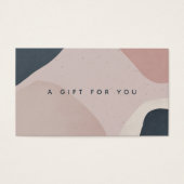 Roze Navy Blue Modern Abstracte vormen Gift Kaart (Voorkant)