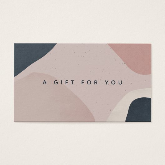 Roze Navy Blue Modern Abstracte vormen Gift Kaart (Voorkant)