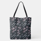 Roze Navy Elegante Trendy Initiaal Naam Monogram Tote Bag (Achterkant)