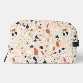 Roze Navy Terrazzo Effect Toilettasje (Achterkant)