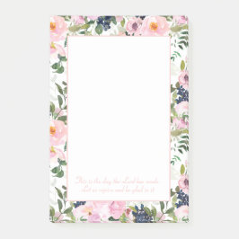Roze Navyblauw Bloemendecor Christelijke Bijbelver Post-it® Notes