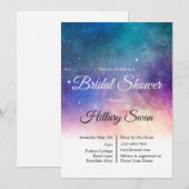 Roze Nebula Bridal Shower Kaart (Voorkant / Achterkant)