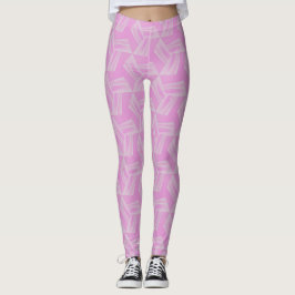 Roze Nebula Dromerige Stroom Naadloos Patroon Leggings