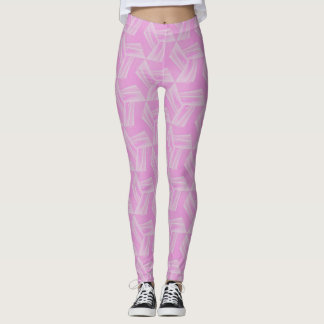 Roze Nebula Dromerige Stroom Naadloos Patroon Leggings