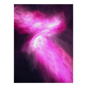 Roze nebula Galaxy Art Glansy Poster