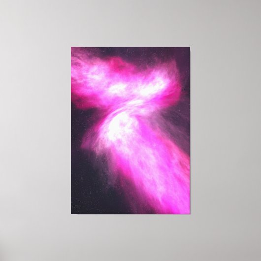 Roze nebula Galaxy Art Stretched Canvas Afdrukken (Voorkant)