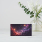 Roze nebula visitekaartje (Staand voorkant)