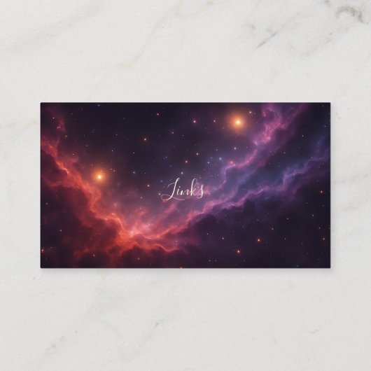 Roze nebula visitekaartje (Achterkant)