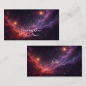 Roze nebula visitekaartje (Voorkant / Achterkant)