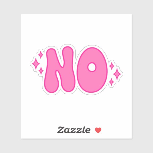 Roze nee, grappig sarcastisch cadeau sticker (Vel)