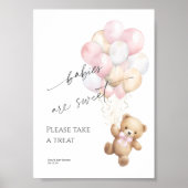 roze Neem een Treat Meisje Douche Barly wacht Them Poster (Voorkant)