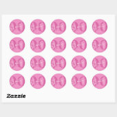 Roze negentig 90e negentigste verjaardag Party Fav Ronde Sticker (Vel)