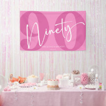 Roze negentig 90e negentigste verjaardagsfeestje