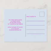 Roze Neon 50 en Fabulous 50e verjaardag Uitnodiging Briefkaart (Achterkant)