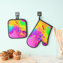 Roze Neon Abstracte Verfspatten