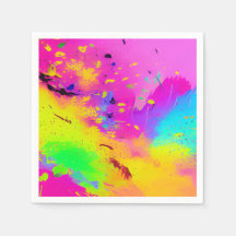 Roze Neon Abstracte Verfspatten
