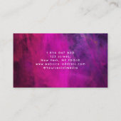 Roze Neon Auto Detailing Car Wash Visitekaartje (Achterkant)