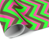 Roze-Neon-Brown-Coll-CHEVRON-15-GIFT WRAP PAPER Cadeaupapier (Rol Hoek)