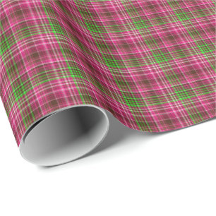 Roze-Neon-Brown-Coll-PLAID-01-GIFT WRAP PAPER Cadeaupapier